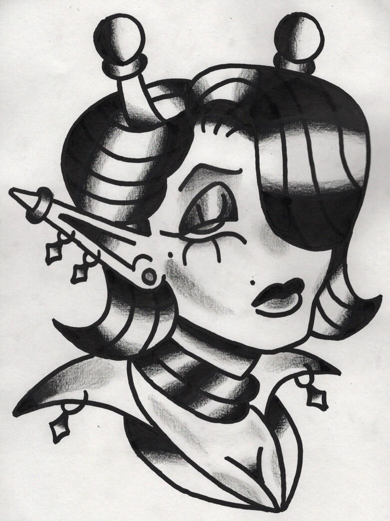 "Terrestrial Girl", A4 Posca Marker & Colour Pencil